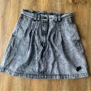 Vintage 1990s NIKE Challenge Court Jean Skirt black acid wash pockets Tennis